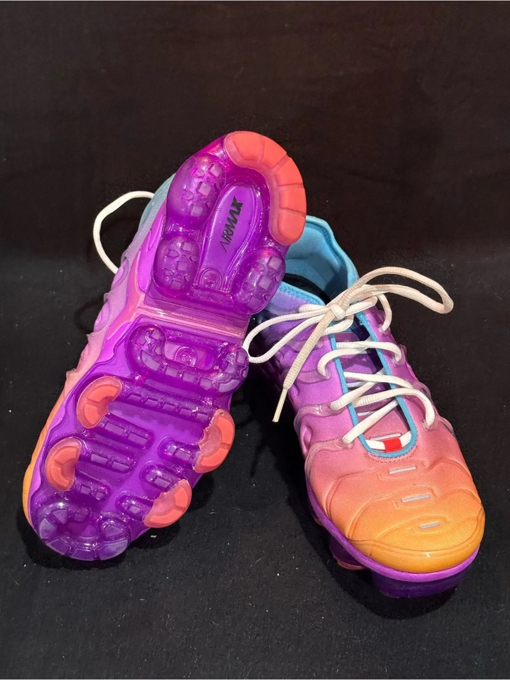 Nike womens Gradient Orange to Purple Athletic Shoes